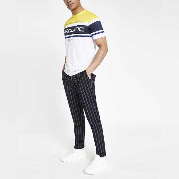 River Island Men's Multicolor 'Prolific' Mesh Slim Fit T-Shirt - Picture 3 of 5